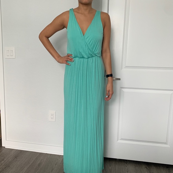 seafoam green maxi dress